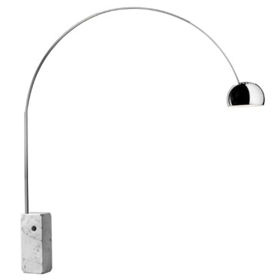 FLOS Arco F0301300 Floor Lamp, Frame White Marble