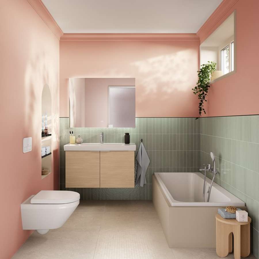 Architectura 4694C001 Wall-mounted Washdown Toilet, with 8M73S101 Seat & Cover