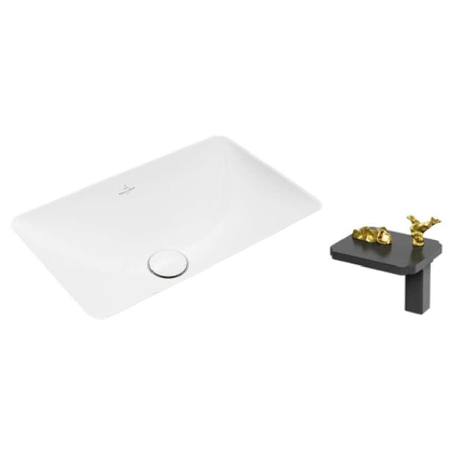 Loop & Friends 4A5600R1 Washbasin with Limbonsai 79121NBDG Basin Mixer
