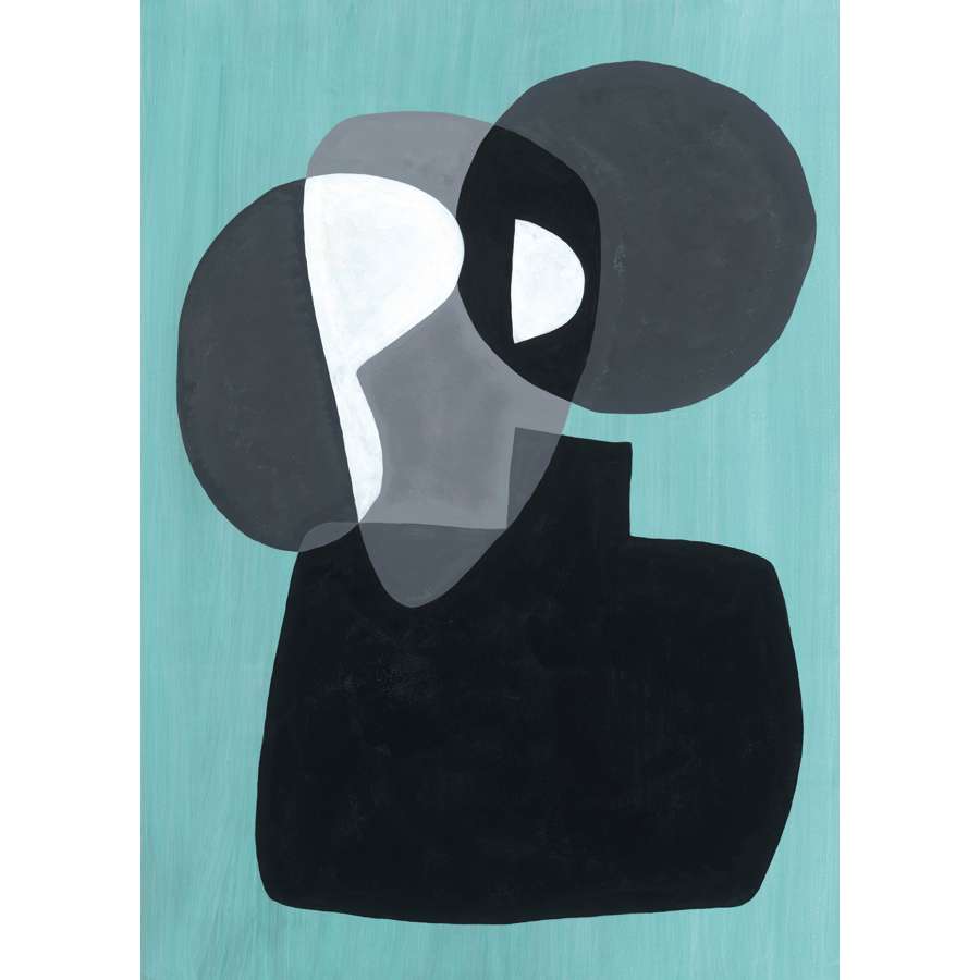 Paper Collective 50 Simone Forell 01 with black aluminium frame Acoustic Framed Art Panel