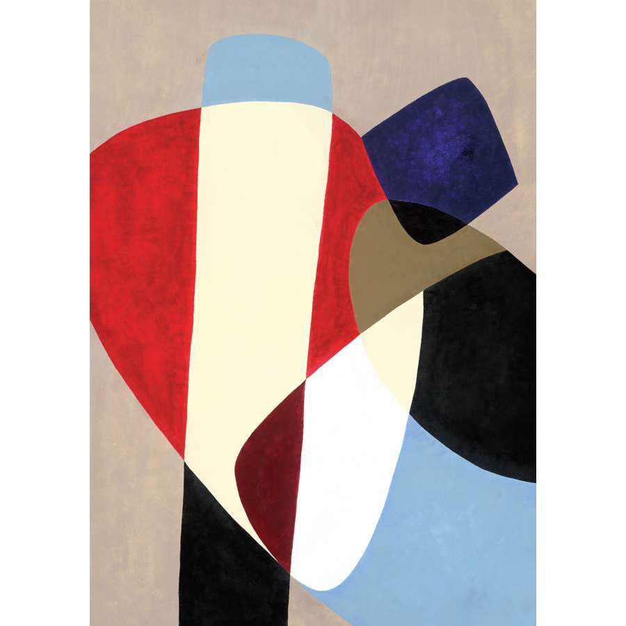 Paper Collective 50 Simone Forell 06 with white aluminium frame Acoustic Framed Art Panel