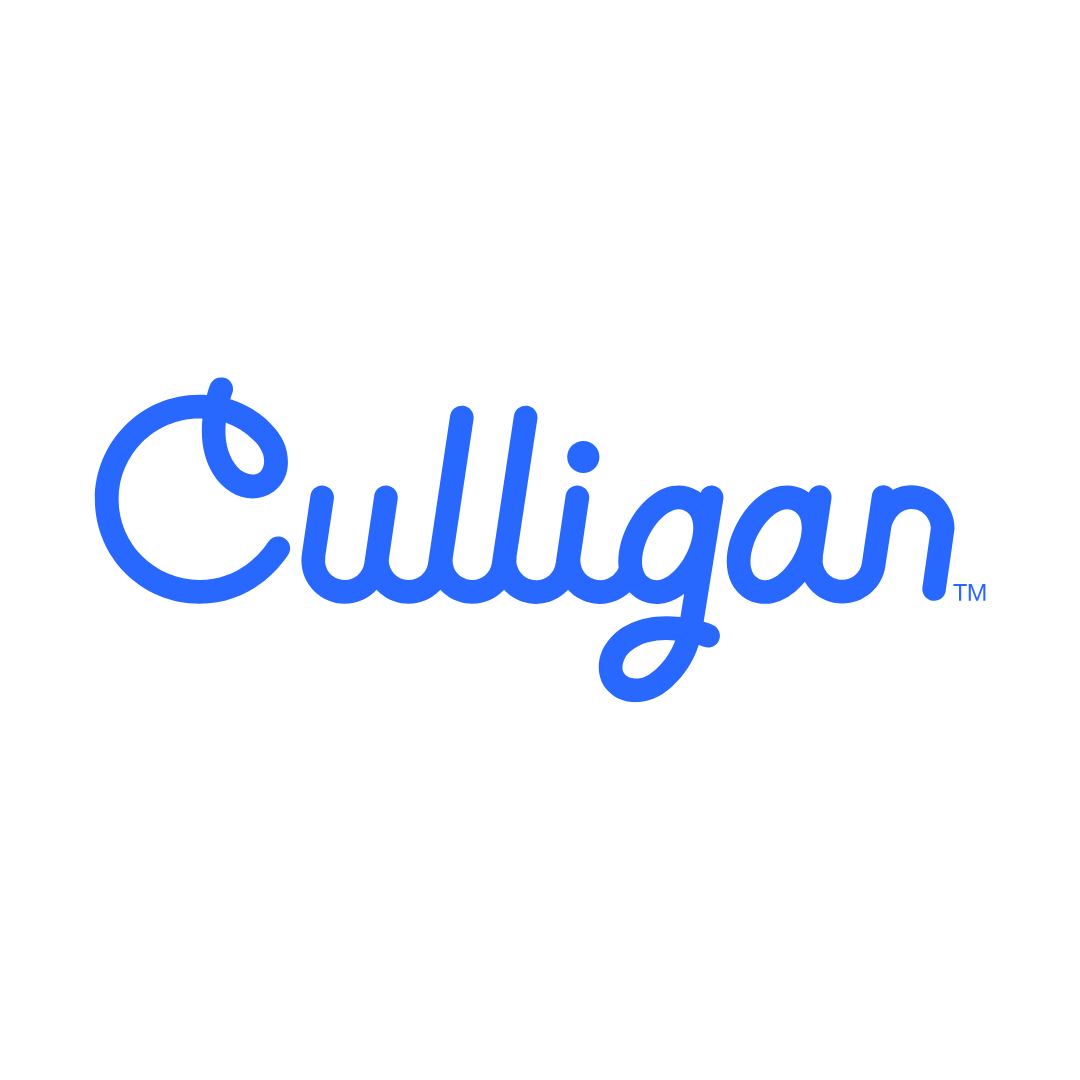 Culligan logo in blue on a white background