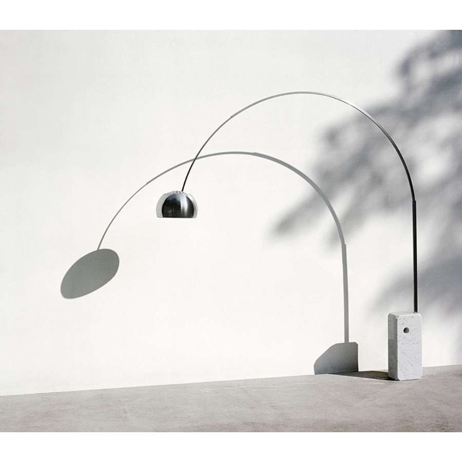 FLOS Arco F0301300 Floor Lamp, Frame White Marble
