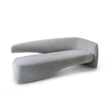 Modern gray sofa on a white background