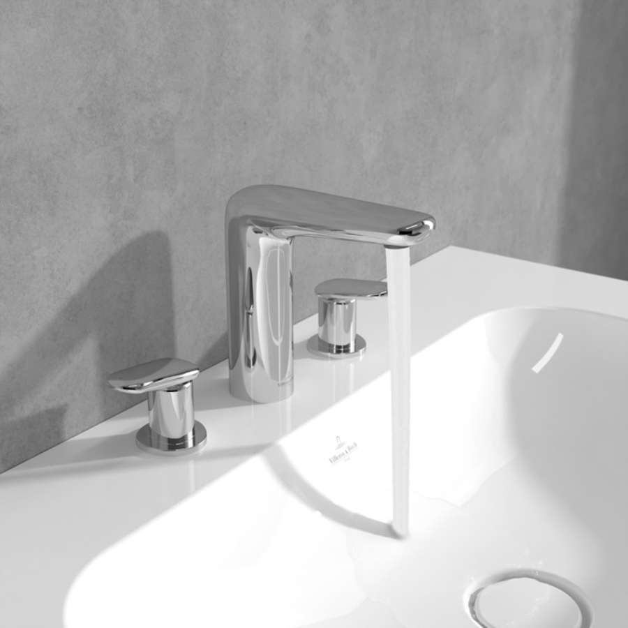 Antao TVW11100100061 Three-Hole Basin Mixer with push-open waste
