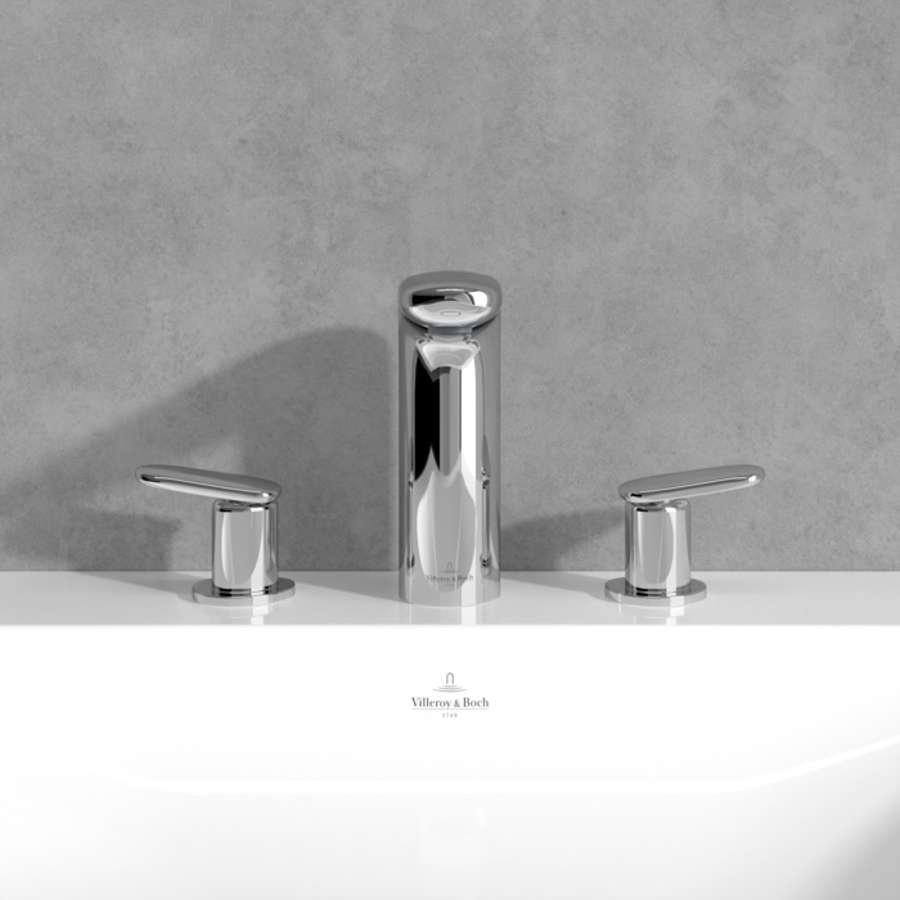 Antao TVW11100100061 Three-Hole Basin Mixer with push-open waste