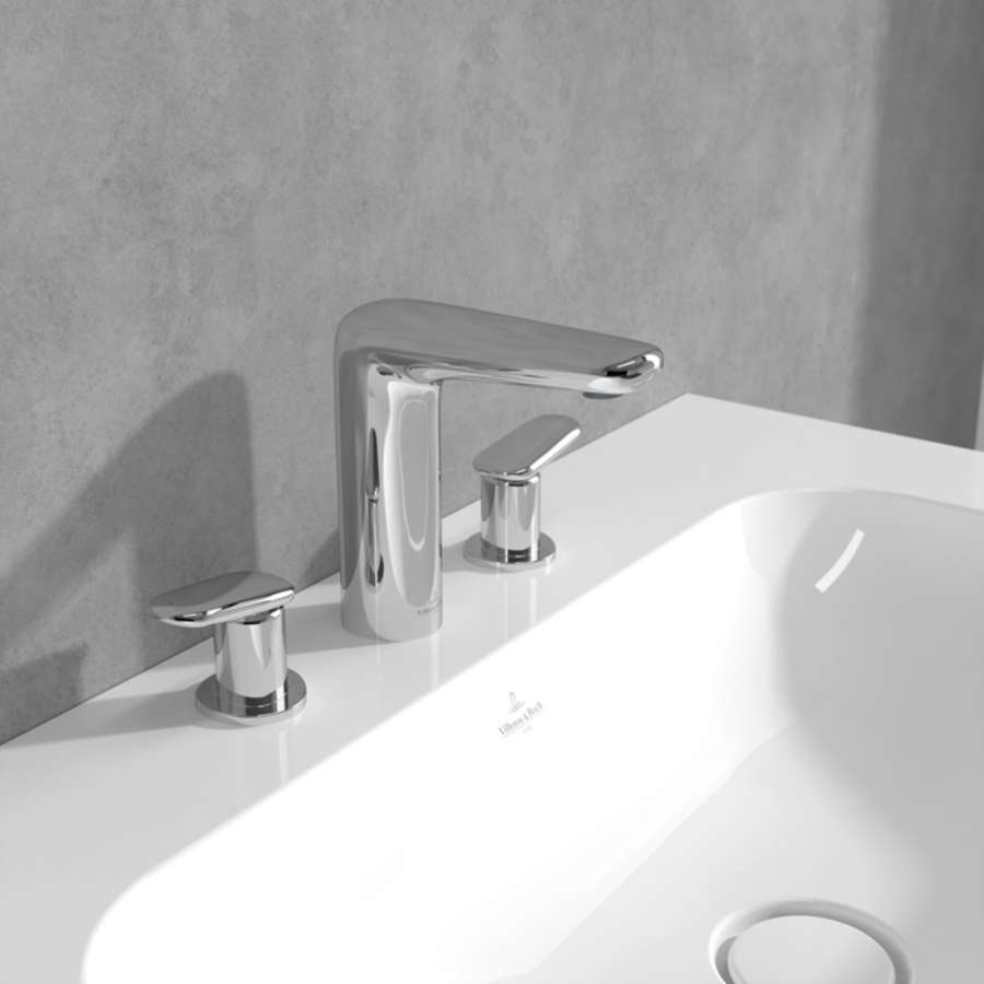 Antao TVW11100100061 Three-Hole Basin Mixer with push-open waste